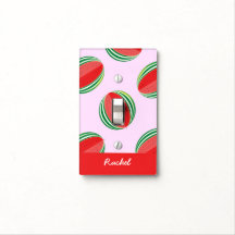 Sliced watermelon pattern on pink