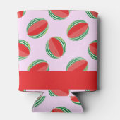 Sliced watermelon pattern on pink blikjeskoeler (Achterkant)