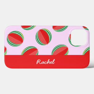 Sliced watermelon pattern on pink Case-Mate iPhone case