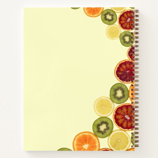 Slices diverse vers fruit Notitieboek (Achterkant)
