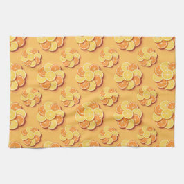 Slices of lemons and oranges theedoek