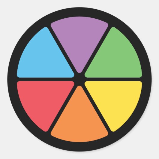 Slices van kennis ronde sticker (Voorkant)