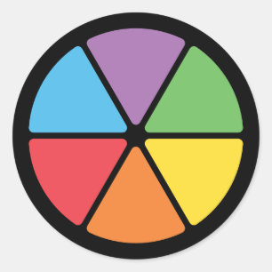 Slices van kennis ronde sticker