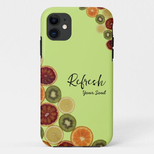 Slices verschillende verse vruchten iPhone Case (Achterkant)