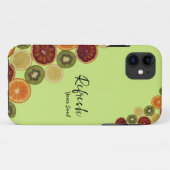 Slices verschillende verse vruchten iPhone Case (Achterkant (horizontaal))