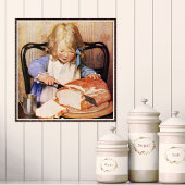 Slicing Bread door Jessie Willcox Smith Poster