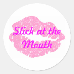 Slick bij de Mouth-Multiple Producten Ronde Sticker