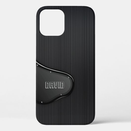 Slick Black Metallic Texture Case-Mate iPhone Case (Achterkant)