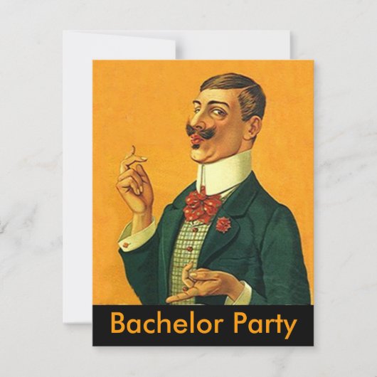 Slick Dapper Snapper ~ Bachelor Party Invitation Kaart (Voorkant)