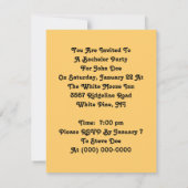 Slick Dapper Snapper ~ Bachelor Party Invitation Kaart (Achterkant)