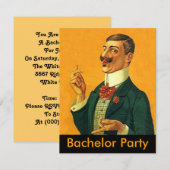Slick Dapper Snapper ~ Bachelor Party Invitation Kaart (Voorkant / Achterkant)