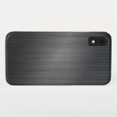 Slick donkergrijze metallic achtergrond Case-Mate iPhone case (Achterkant (horizontaal))