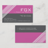 Slick en Modern Monogram Visitekaartje (Voorkant / Achterkant)