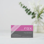 Slick en Modern Monogram Visitekaartje (Staand voorkant)