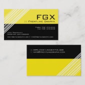 Slick en Modern Monogram Visitekaartje (Voorkant / Achterkant)