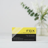 Slick en Modern Monogram Visitekaartje (Staand voorkant)