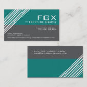 Slick en Modern Monogram Visitekaartje (Voorkant / Achterkant)