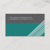 Slick en Modern Monogram Visitekaartje (Achterkant)