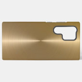 Slick Faux Gold Metallic Roestless Steel Kijk Samsung Galaxy Hoesje (Achterkant horizontaal)