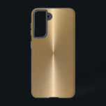 Slick Faux Gold Metallic Roestless Steel Kijk Samsung Galaxy Hoesje<br><div class="desc">Elegant slick faux goudmetallisch roestvrij staal.</div>