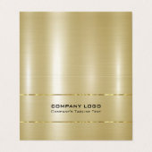Slick gouden achtergrond visitekaartje (Buitenkant ongevouwen)