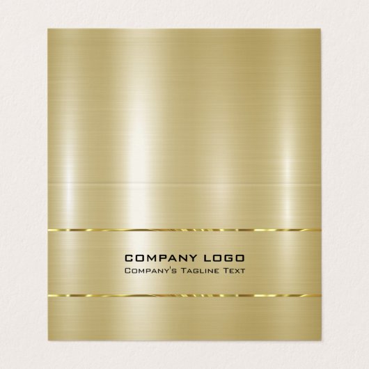 Slick gouden achtergrond visitekaartje (Buitenkant ongevouwen)