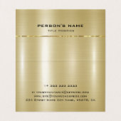 Slick gouden achtergrond visitekaartje (Binnenkant ongevouwen)