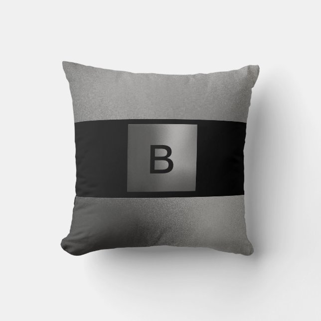 Slick Grey Pillow-B Kussen (Voorkant)