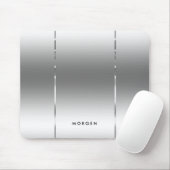 Slick moderne glanzende zilvergrijze achtergrond muismat (Met muis)