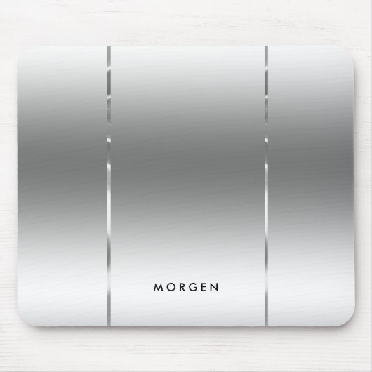 Slick moderne glanzende zilvergrijze achtergrond muismat (Voorkant)