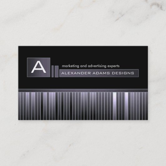 Slick Monogram Visitekaartje (Voorkant)