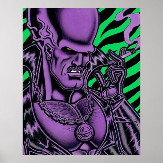 "Slick" Nick Nebulon™/Groen Zebra Poster (Voorkant)