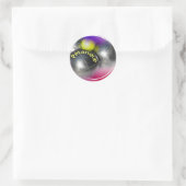 Slick Petanque ballen ontwerp Ronde Sticker (Tas)