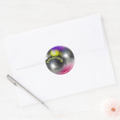 Slick Petanque ballen ontwerp Ronde Sticker (Envelop)