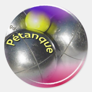 Slick Petanque-balletontwerp Ronde Sticker