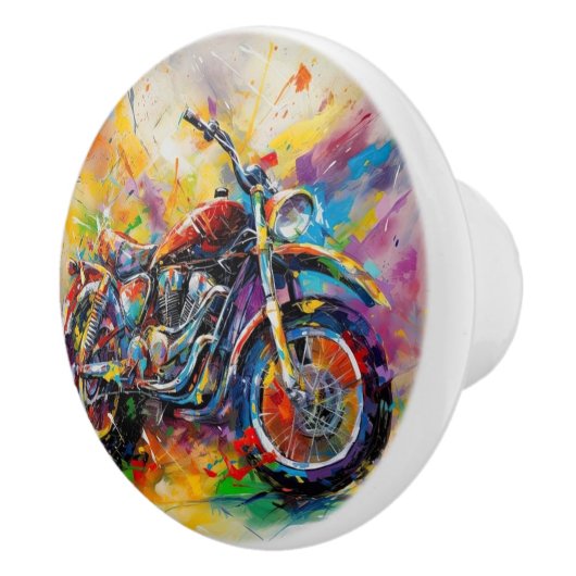 Slick Rainbow Motorfiets Vuilfiets Biker Keramische Knop