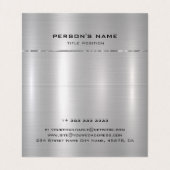Slick zilveren achtergrond visitekaartje (Binnenkant ongevouwen)