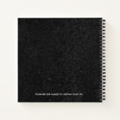 Slick Zwarte Stone Print Texture Background Notitieboek (Achterkant)