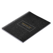 Slick Zwarte Stone Print Texture Background Notitieboek (Linkerzijde)