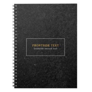 Slick Zwarte Stone Print Texture Background Notitieboek