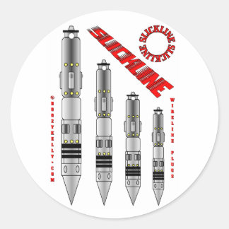 Slickline stekkers, Sticker, Draadlijnstekkers, Ol Ronde Sticker