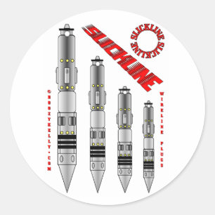 Slickline-stekkers, sticker, draadloze stekkers, o ronde sticker