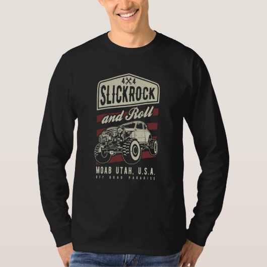 Slickrock and Roll Moab Utah Offroad Rock Crawler  T-shirt (Voorkant)