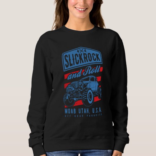 Slickrock and Roll Moab Utah Offroad Rock Crawler Trui (Voorkant)