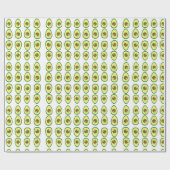 Slicte groene avocado op wit cadeaupapier (Vlak)