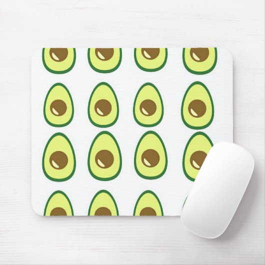 Slicte groene avocado op wit muismat (Met muis)