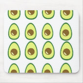Slicte groene avocado op wit muismat (Voorkant)