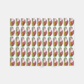 Slicte roze kerstfeestdag feestdag fleece deken (Voorkant (Horizontaal))