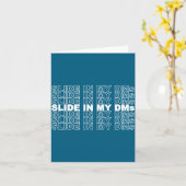 Slide In Into My Dms Funny Jersey Shore Quote Soci Kaart (Gele Bloem)
