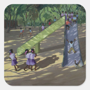 Slide Mysore Vierkante Sticker